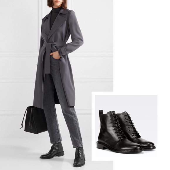 vince cabria leather combat boots